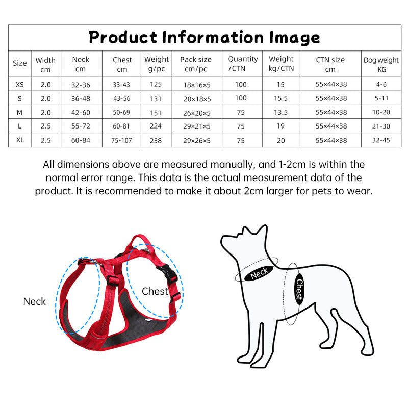 TrailPaw Trailblazer No-Pull Reflective Dog Harness