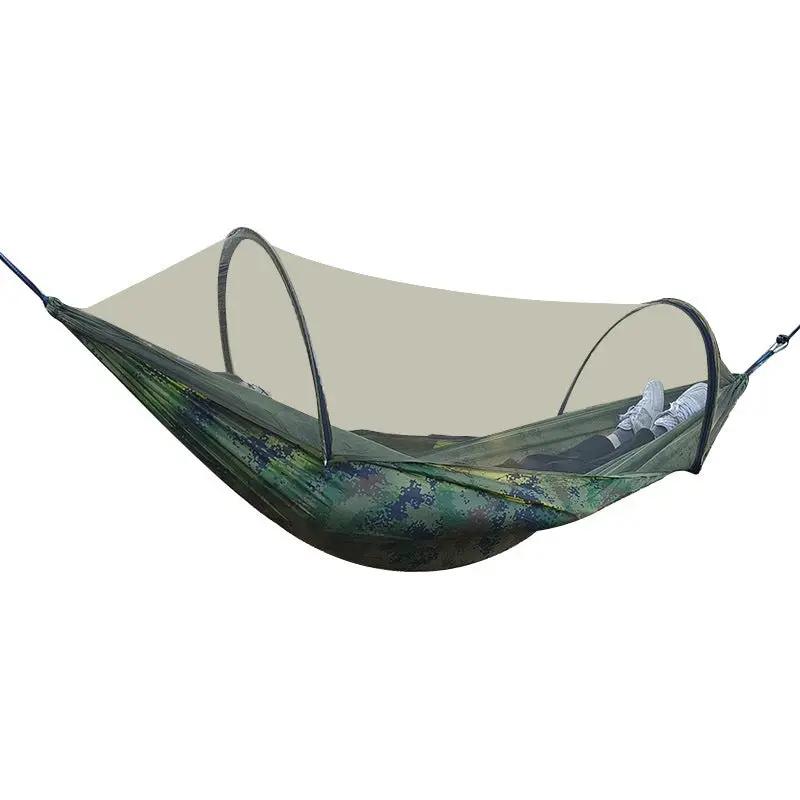 Automatic Quick Opening Mosquito Net Hammock Outdoor Camping Pole Mosquito Net Hammock Anti Roll Nylon Hammock by eprolo