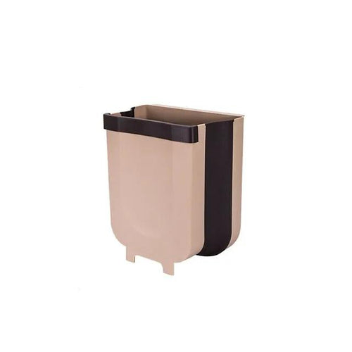 Folding Waste Bin Kitchen Cabinet Door Hanging Trash Bin Trash Can Wall Mounted Trashcan for Bathroom Toilet Waste Storage by eprolo