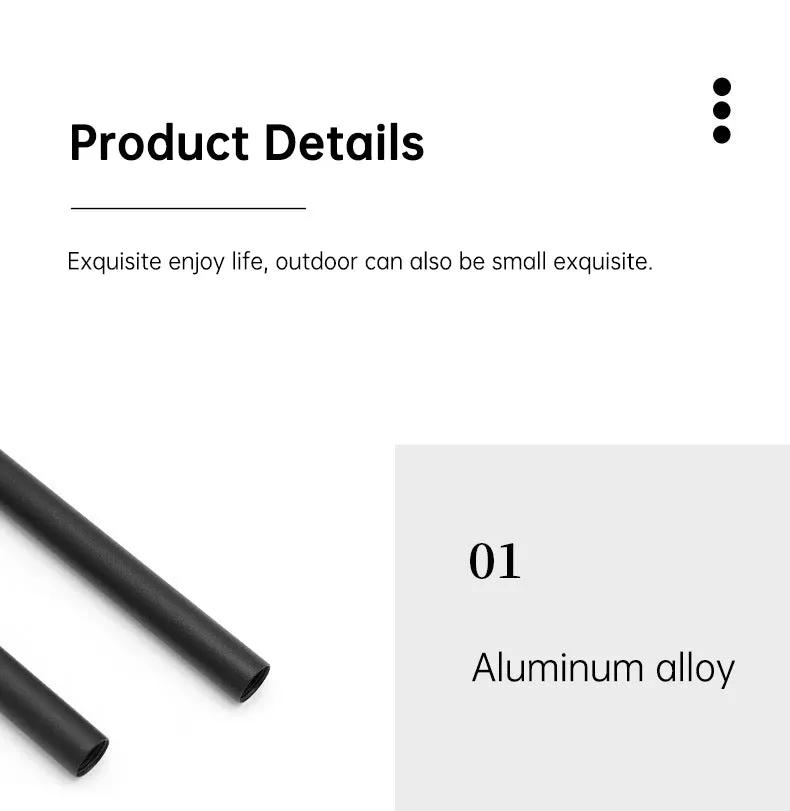 Outdoor Lightweight Aluminum Alloy Portable Camping Lamp Holder Lantern Stand with Storage Bag by eprolo