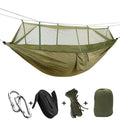 1 2 Person Outdoor Mosquito Net Parachute Hammock Camping Hanging Sleeping Bed Swing Portable Double Chair Hamac Army Green by eprolo