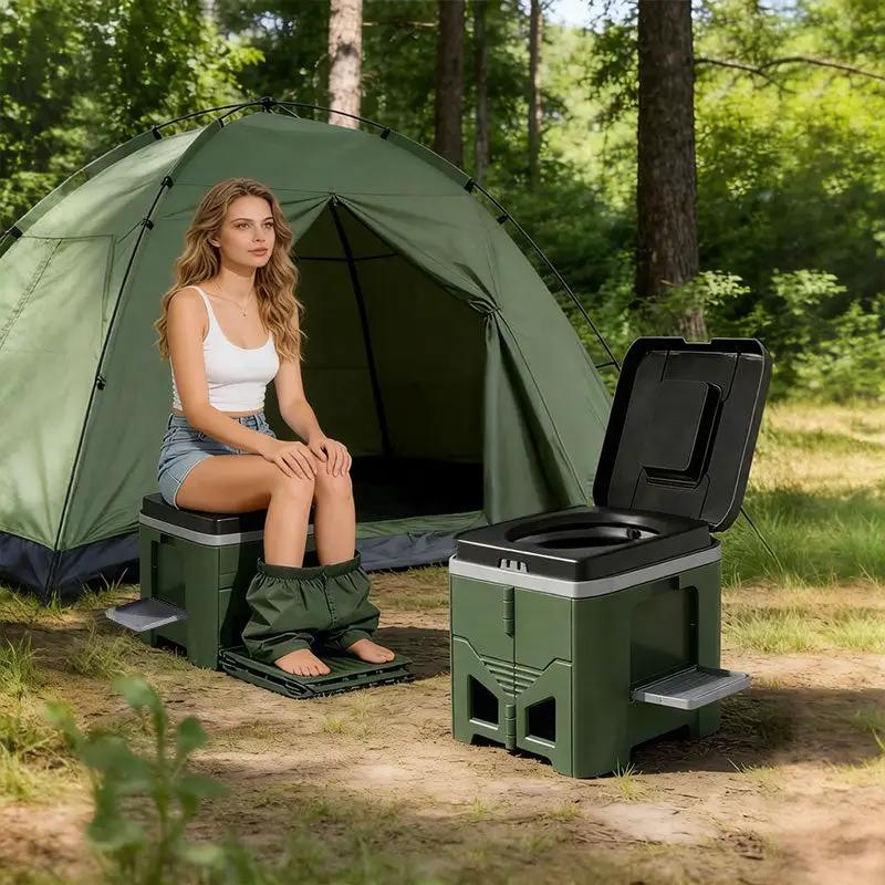 Foldable Portable Toilet for Car & Camping - Emergency Outdoor Stool with Odor-Proof Design, Adult Travel Toilet by eprolo