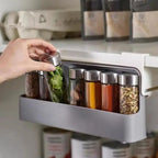 TrailPaw Under-Shelf Pull-Out Spice Organizer — 7 Jars
