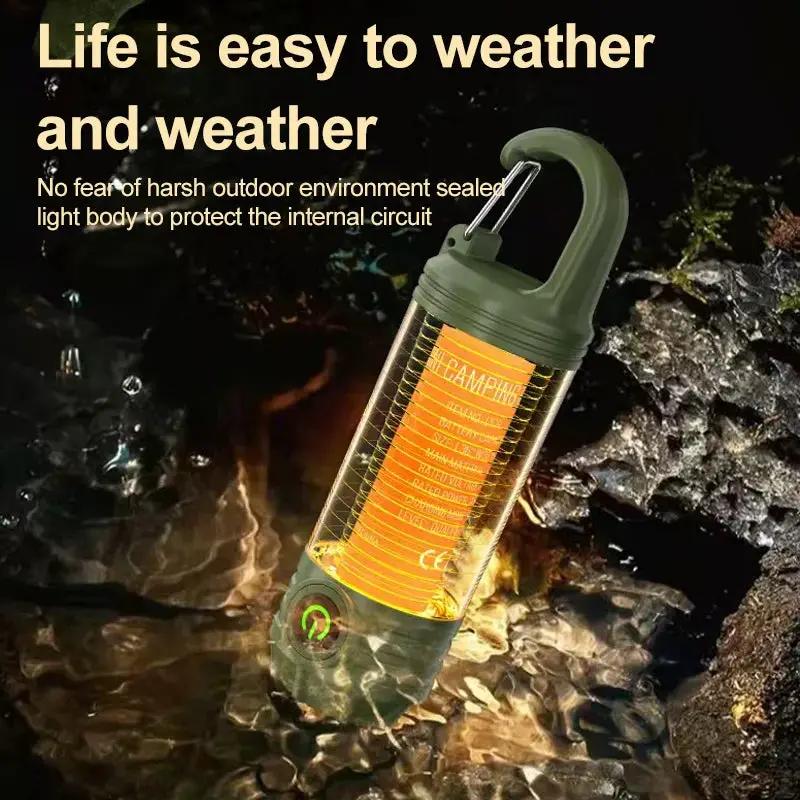 Multi functional outdoor camping light, portable strong light flashlight, rechargeable mini retro camping atmosphere light by eprolo