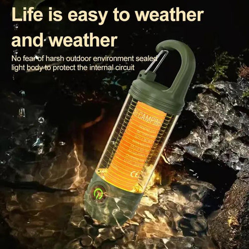 Multi functional outdoor camping light, portable strong light flashlight, rechargeable mini retro camping atmosphere light by eprolo