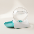 TrailPaw 2.8L Gravity Pet Water Fountain in Teal, white base with teal bowl and spout