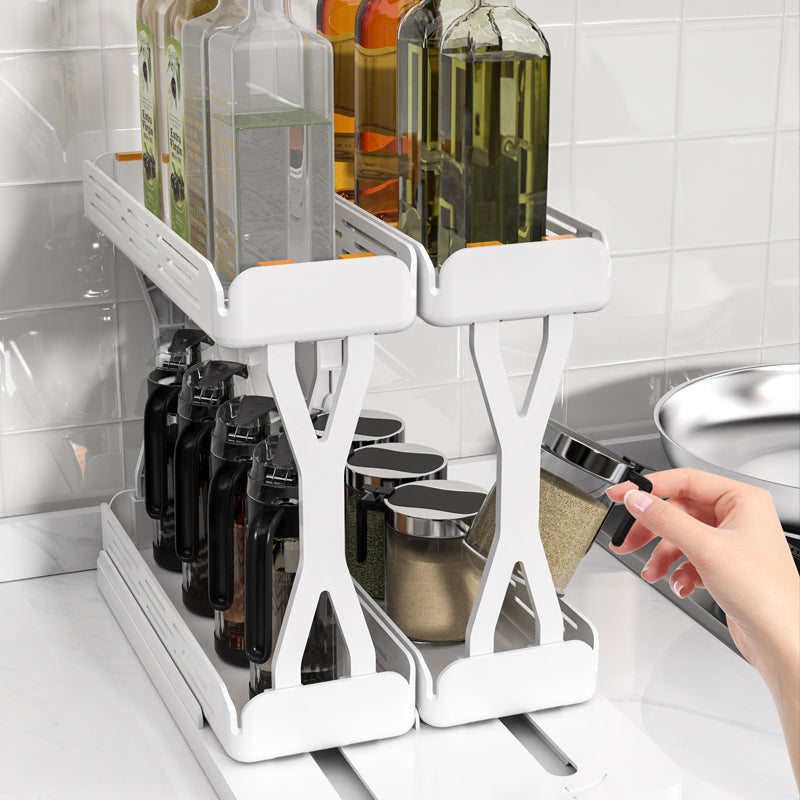 TrailPaw Pull-Out Rotating Spice Rack Organizer