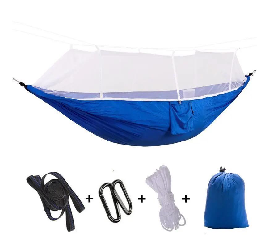 1 2 Person Outdoor Mosquito Net Parachute Hammock Camping Hanging Sleeping Bed Swing Portable Double Chair Hamac Army Green by eprolo