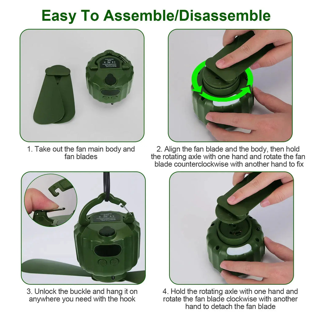 TrailPaw 3-in-1 Camp Fan — Lantern & Power Bank Combo by S.H.WS Essentials
