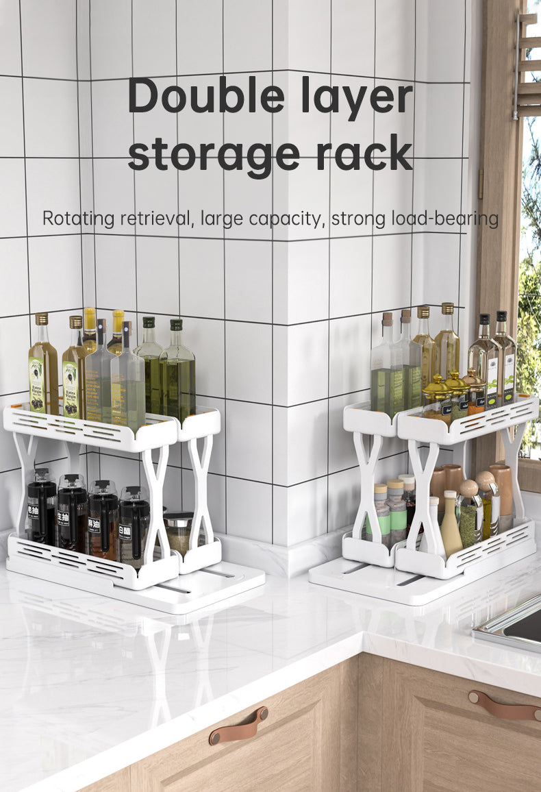 TrailPaw Pull-Out Rotating Spice Rack Organizer