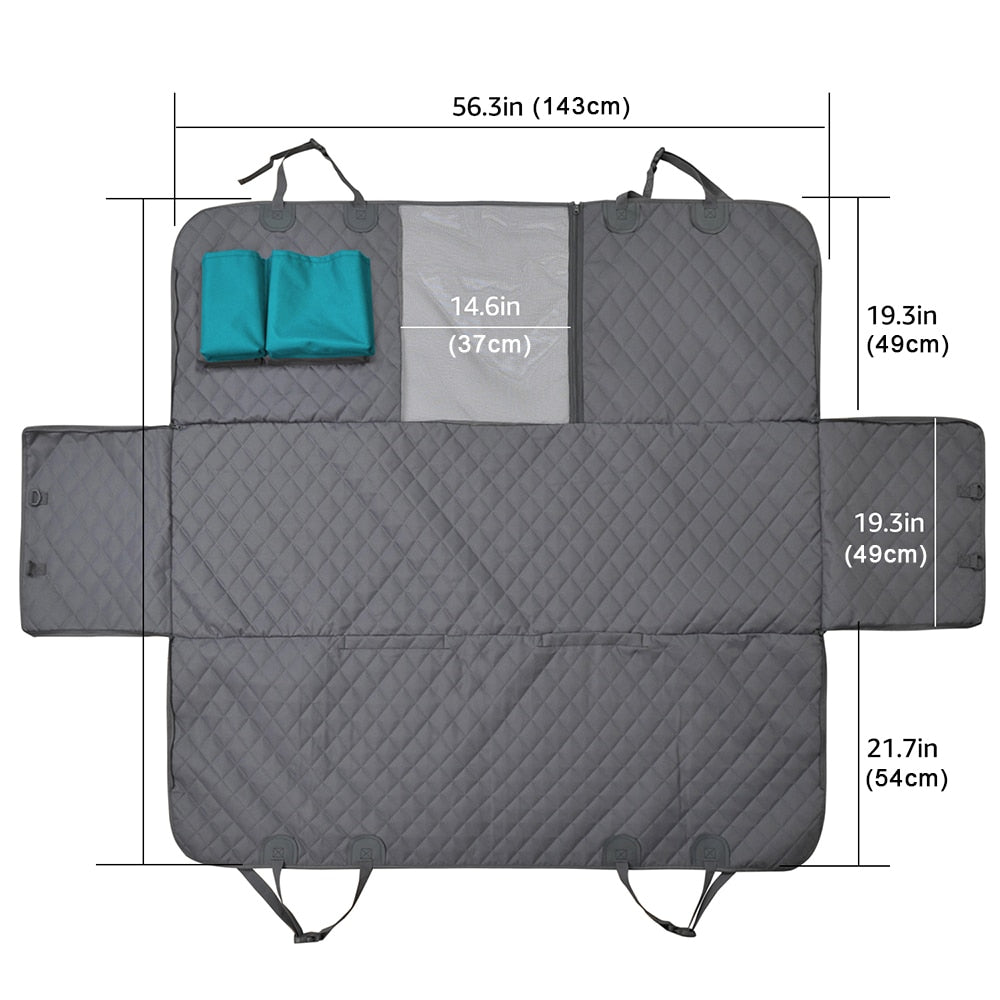 TrailPaw Waterproof Dog Car Seat Cover with Mesh Window