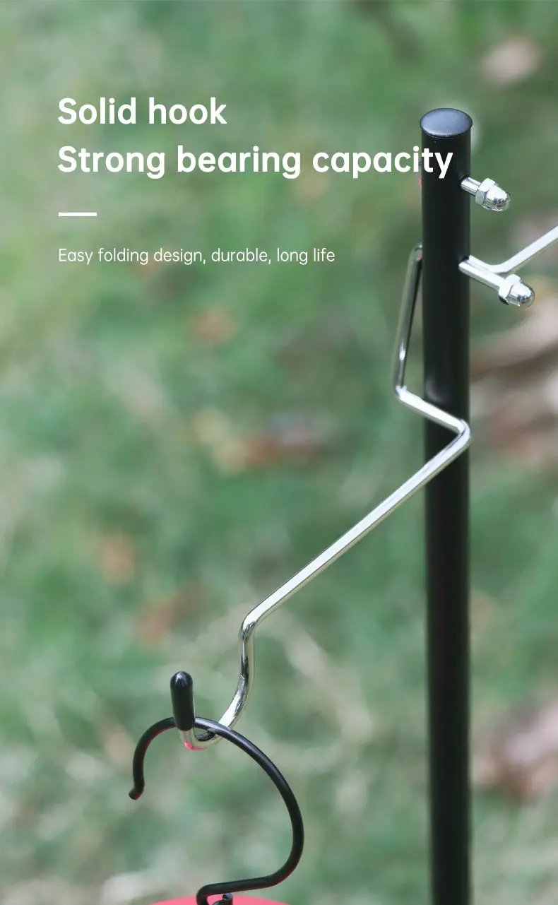 Outdoor Lightweight Aluminum Alloy Portable Camping Lamp Holder Lantern Stand with Storage Bag by eprolo