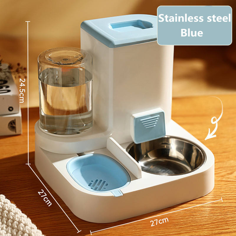 TrailPaw Automatic Pet Feeder with Stainless Steel Bowls