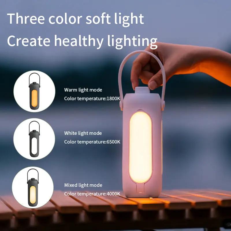 Outdoor folding camping lamp Large capacity lighting Portable usb rechargeable hanging tent camping lamp by eprolo