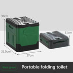 Portable folding camping toilet: adult/child use, self-contained, with lid and seat. by eprolo
