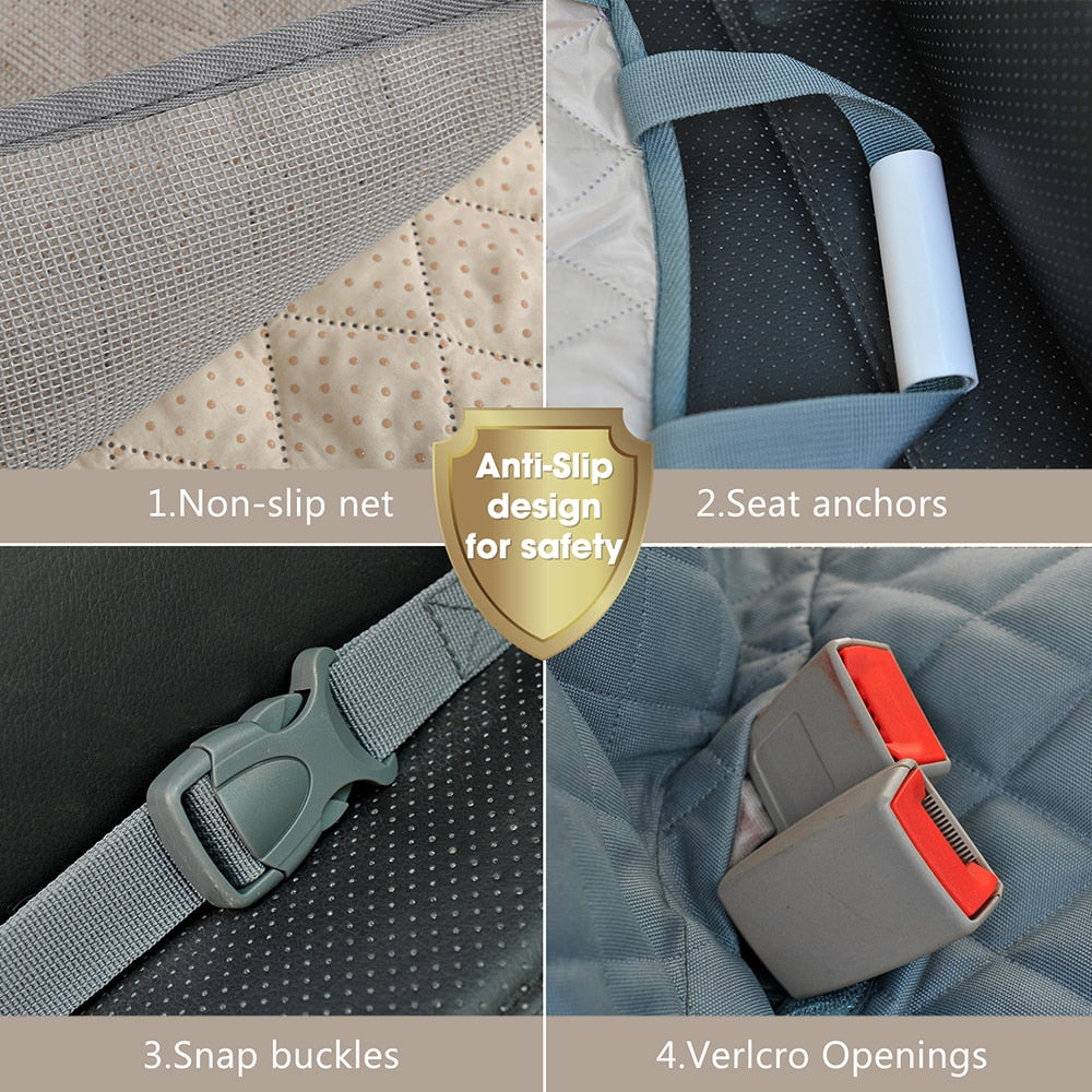 TrailPaw Waterproof Dog Car Seat Cover with Mesh Window