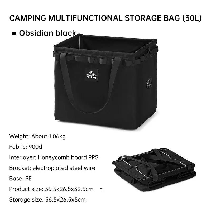 Outdoor Camping Portable Folding Storage Bag Equipment Tent Camping Cutlery Square Organizer Box by eprolo