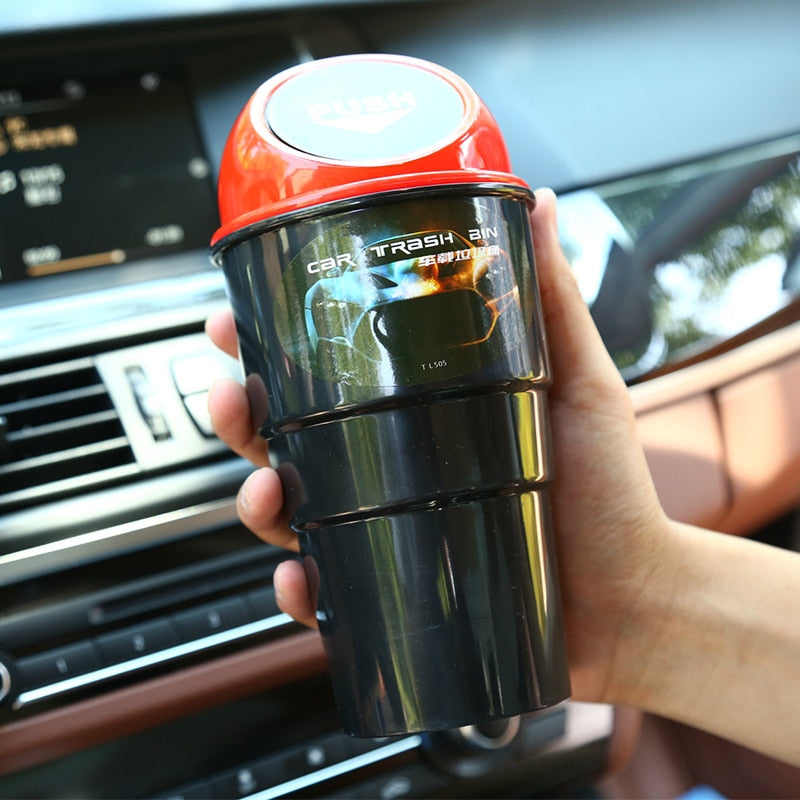 TrailPaw Spring-Lid Car Trash Can