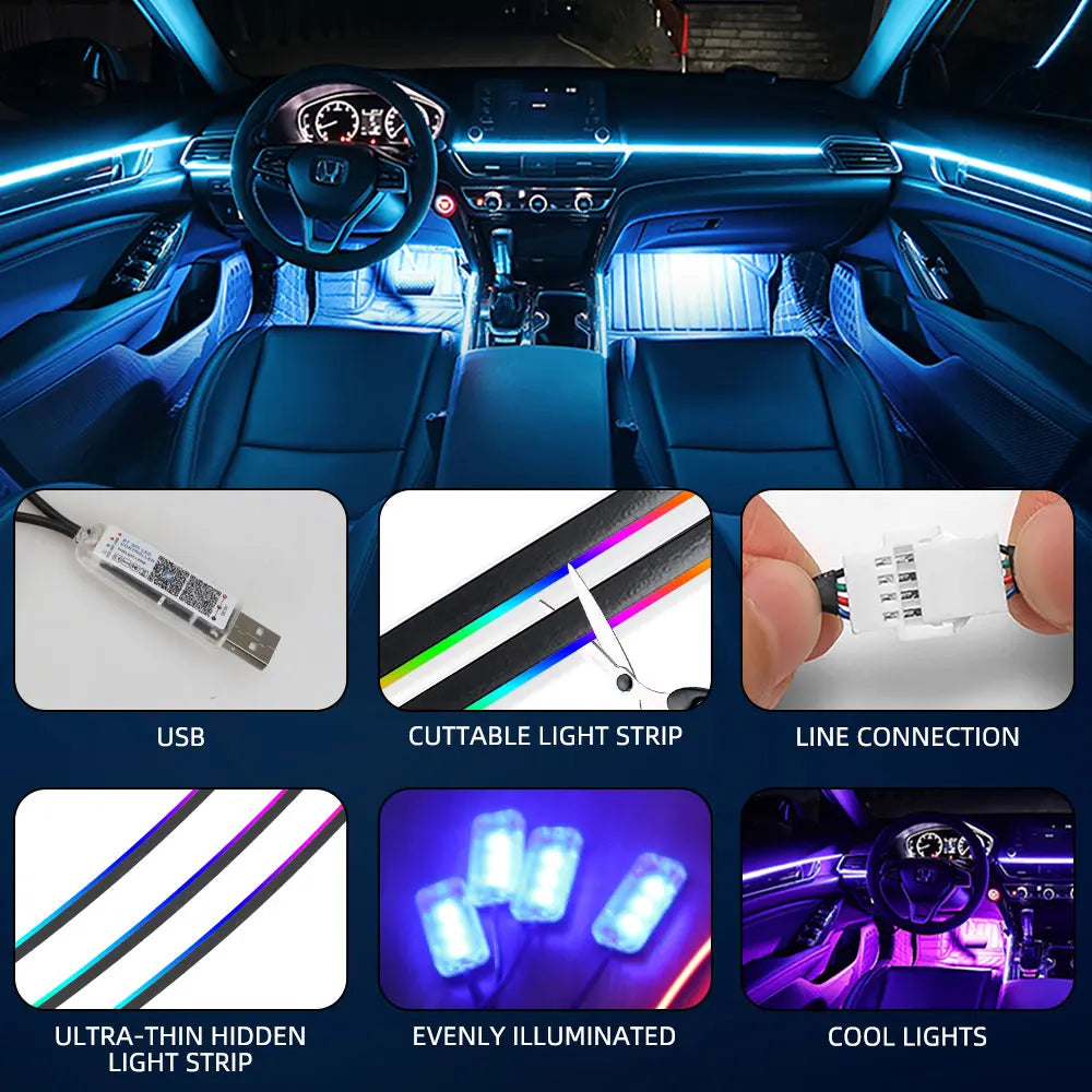 TrailPaw RGB Interior Ambient Light Kit — App & Remote