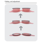 TrailPaw Collapsible Double Dog Bowl with Spill-Proof Mat by eprolo