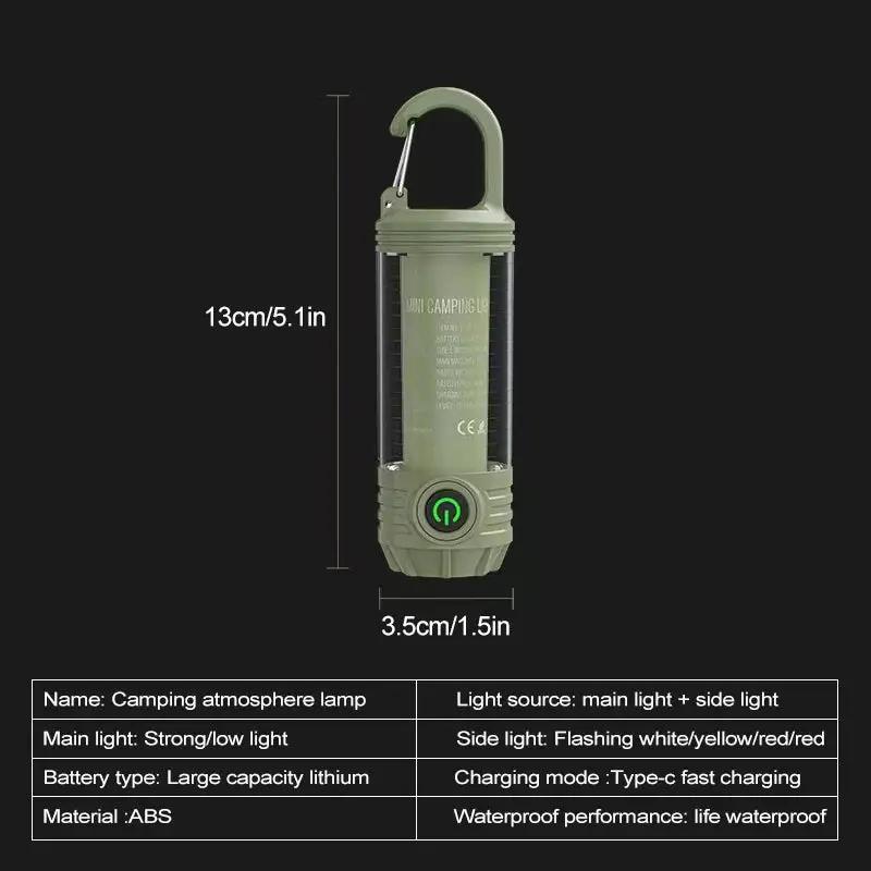 Multi functional outdoor camping light, portable strong light flashlight, rechargeable mini retro camping atmosphere light by eprolo