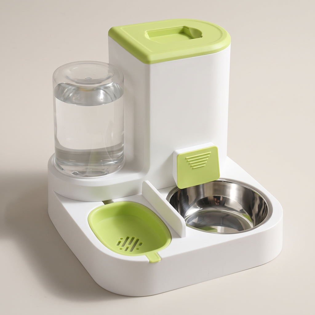 TrailPaw Automatic Pet Feeder - Stainless steel Green