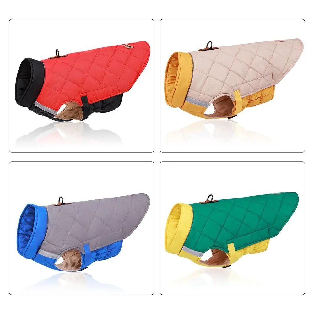 Warm reflective dog clothing, thickened cotton vest, dog cotton coat, pet clothing by eprolo