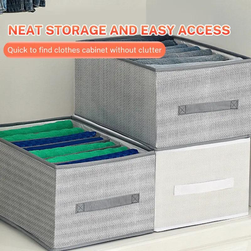 Closets Clothes Organizer Pants Jeans Storage Box Cabinet Drawer Organizer Underwear Socks T-Shirt Wardrobe Storage Organizers by eprolo