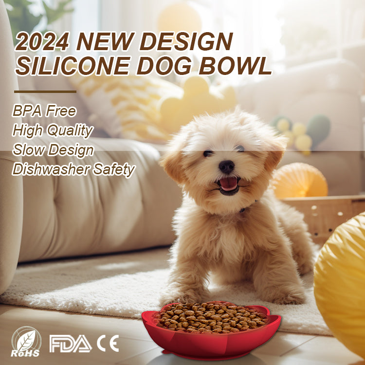 TrailPaw Flower Slow Feeder Bowl for Dogs