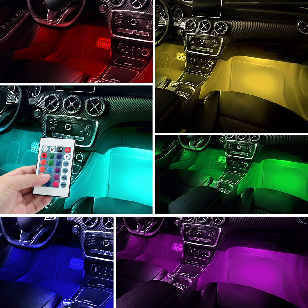 TrailPaw RGB Interior Light Kit — 4pc Car & RV Ambient Strips