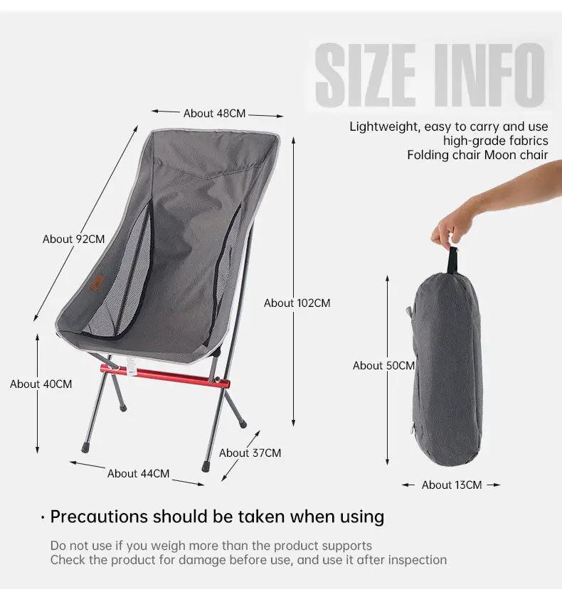 TrailPaw Heightened Moon Chair – Portable Folding Camp Seat by eprolo
