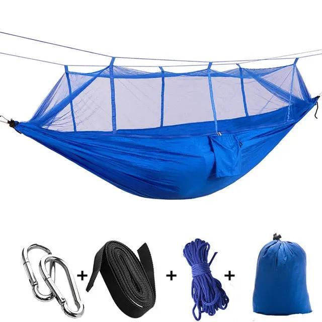 1 2 Person Outdoor Mosquito Net Parachute Hammock Camping Hanging Sleeping Bed Swing Portable Double Chair Hamac Army Green by eprolo