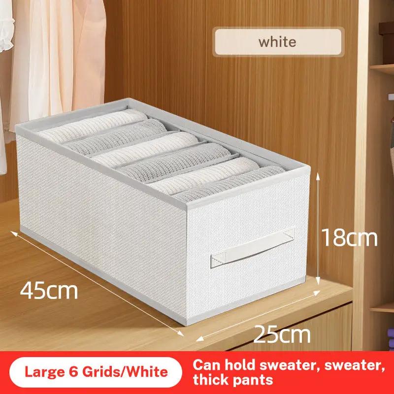 Closets Clothes Organizer Pants Jeans Storage Box Cabinet Drawer Organizer Underwear Socks T-Shirt Wardrobe Storage Organizers by eprolo