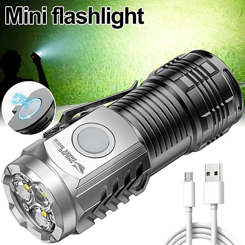 TrailPaw Mini LED Flashlight — USB Rechargeable Torch