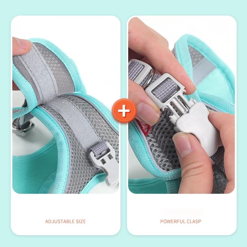 TrailPaw No-Pull Reflective Padded Dog Harness Set