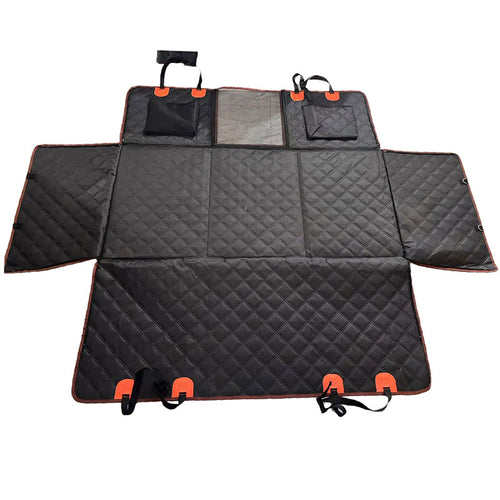 Dog Car Hammock Seat Cover, Waterproof 600D Oxford Fabric Pet Seat Protector for Back Seat, Scratch Proof & Anti-Slip