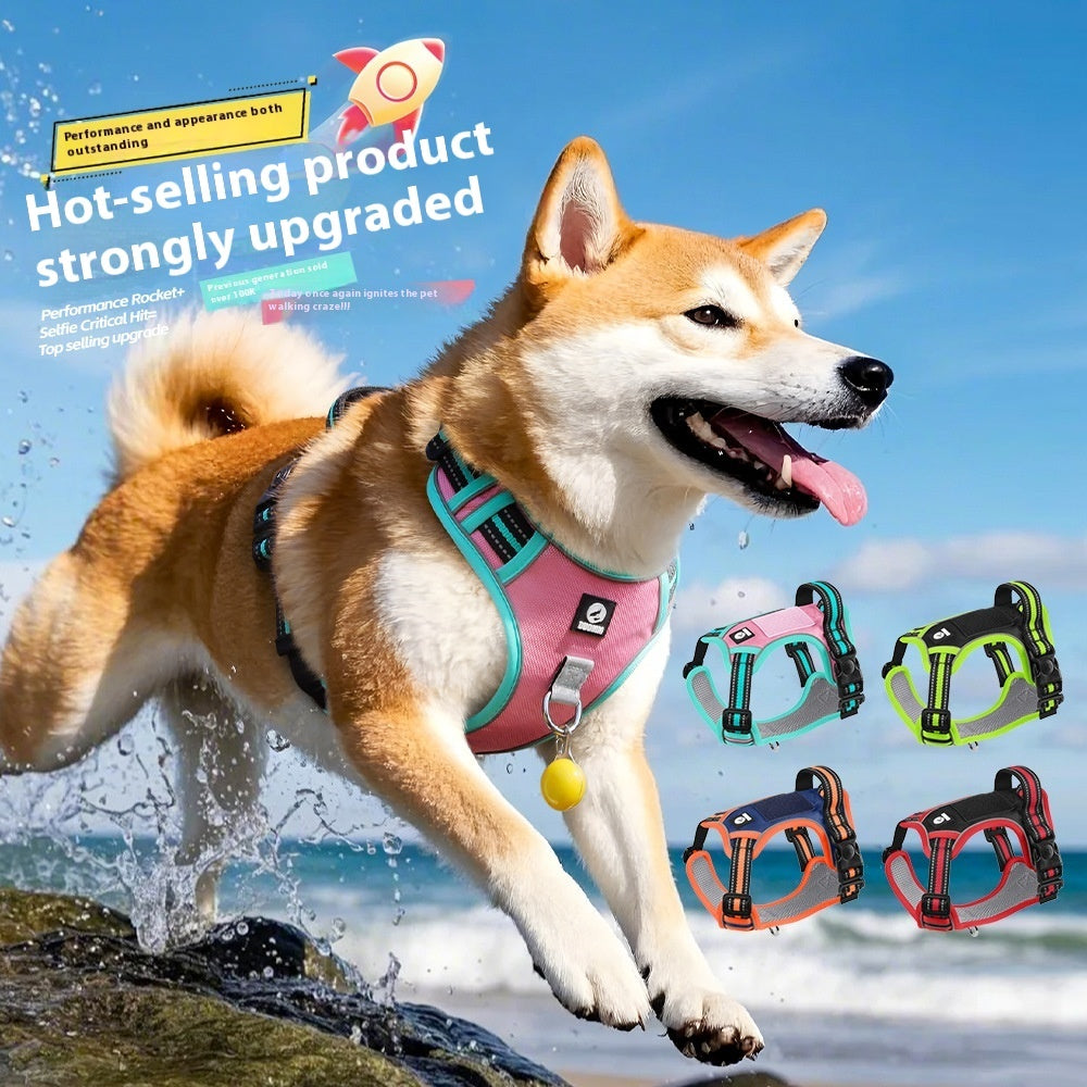 TrailPaw No-Escape Reflective Dog Harness & Leash Set