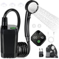 Camping & Hiking Portable Shower - 6000mAh Rechargeable, Full-Screen Digital Display by eprolo