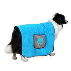 Double-Sided Ultra-Fine Absorbent Fiber Dog Bath Towel Cat Bathrobe Blanket Dual-Use Pet Supplies by eprolo