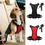 Nylon Dog Car Seat Belt Mesh Pet Dogs Safety Car Harness Soft Padded Vest Vehicle Seatbelt Lead Leash For Medium Large by eprolo