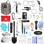 125Pcs Survival Kits Professional Emergency Survival Gear Tactical First Aid Kit Supplies For Outdoor Adventure Camping Hiking Hunting by S.H.WS Essentials