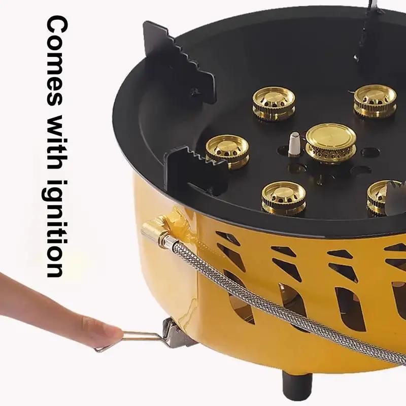 Camping Gas Burner 7-Core Strong Fire Power Portable Cassette Stove Carrying Bag Outdoor Camping Hiking fishing Supplies by eprolo