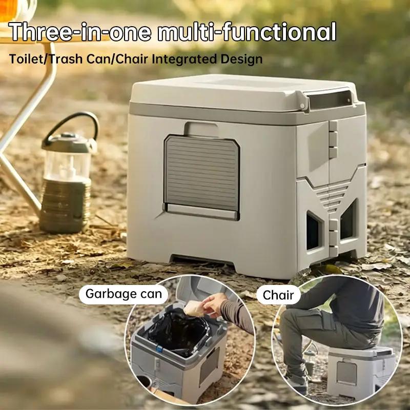 Foldable Portable Toilet for Car & Camping - Emergency Outdoor Stool with Odor-Proof Design, Adult Travel Toilet by eprolo