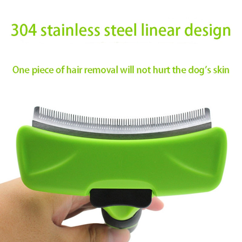 TrailPaw Deshedding Rake & Grooming Brush for Dogs & Cats