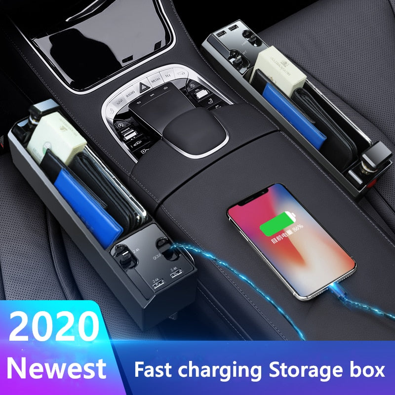 TrailPaw Car Seat Gap Organizer with Fast Charging