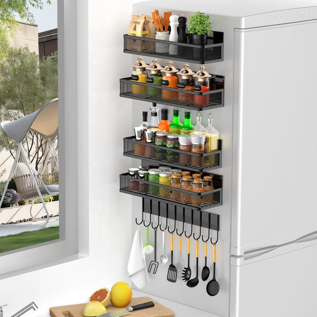 TrailPaw Magnetic Fridge Spice Rack Organizer