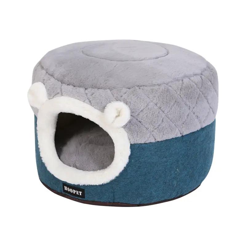 HOOPET Cat Bed House Soft Plush Kennel Puppy Cushion Small Dogs Cats Nest Winter Warm Sleeping Pet Dog Bed Pet Mat Supplies by eprolo
