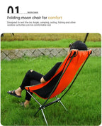 TrailPaw Heightened Moon Chair – Portable Folding Camp Seat by eprolo
