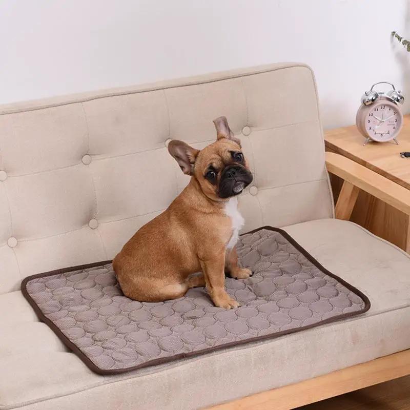 Dog Mat Cooling Summer Pad Mat For Dogs Cat Blanket Sofa Breathable Pet Dog Bed Summer Washable For Small Medium Large Dogs Car by eprolo