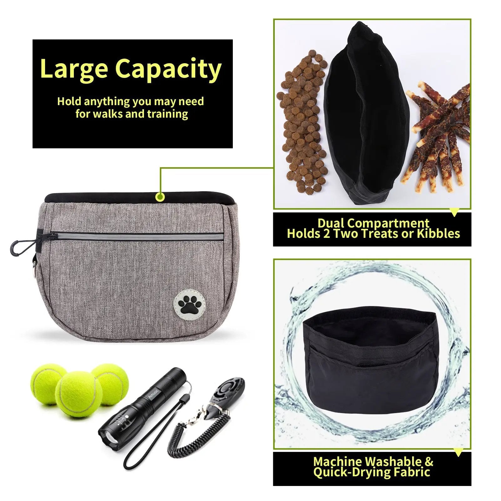 Pet Snack Bag Walking Dog Artifact Pet Training Pockets Outing Dog Training Snack Bag by eprolo